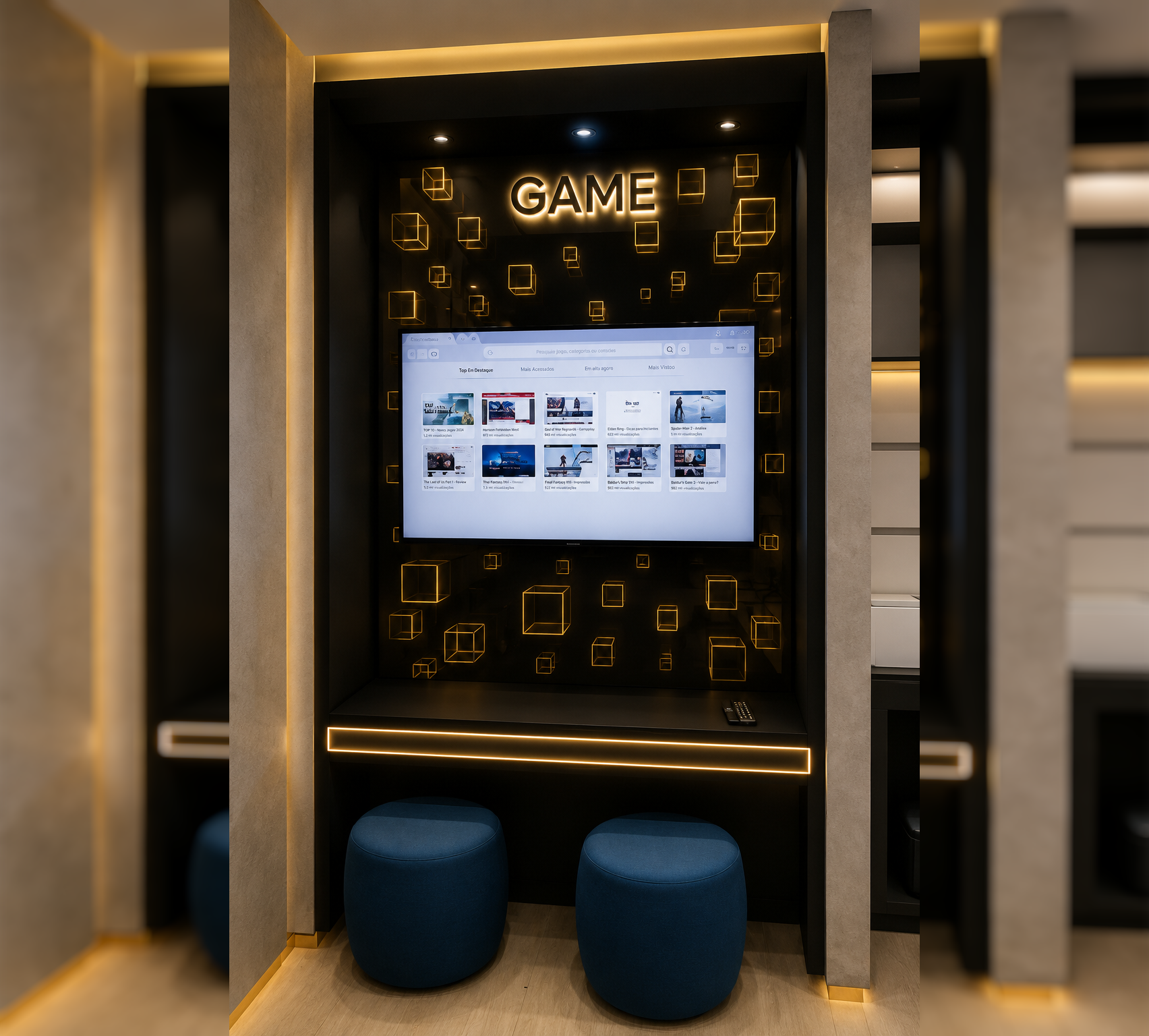 Painel de comunicação visual corporativo