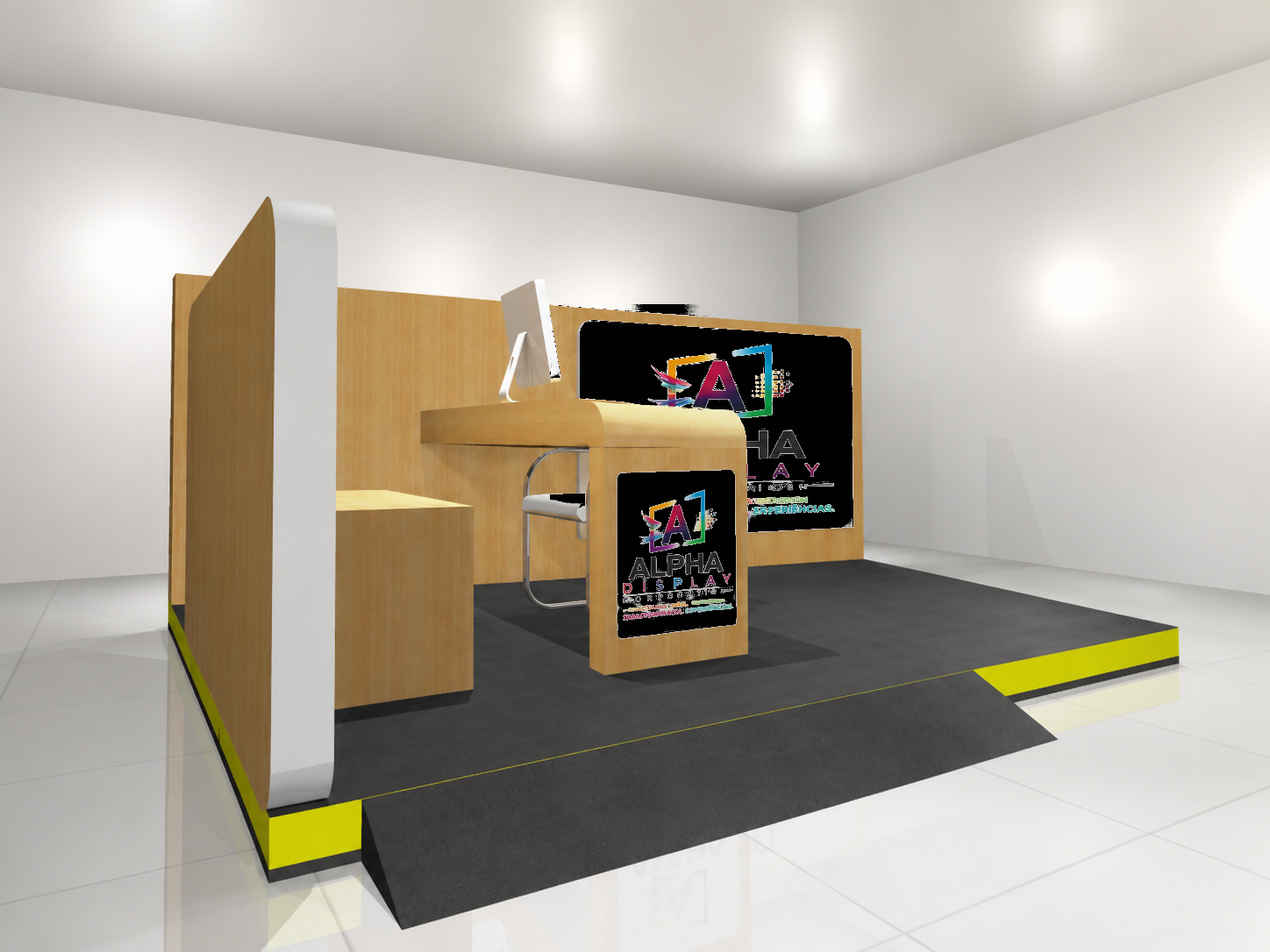 Quiosque Alpha Display — vista adicional